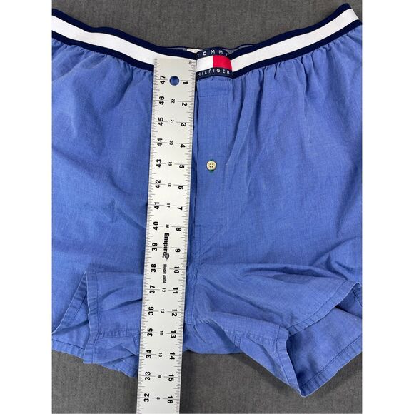 VTG Tommy Hilfiger Lounge Shorts Women XL Blue Retro Y2K Vintage Logo Sleepwear - Picture 6 of 9